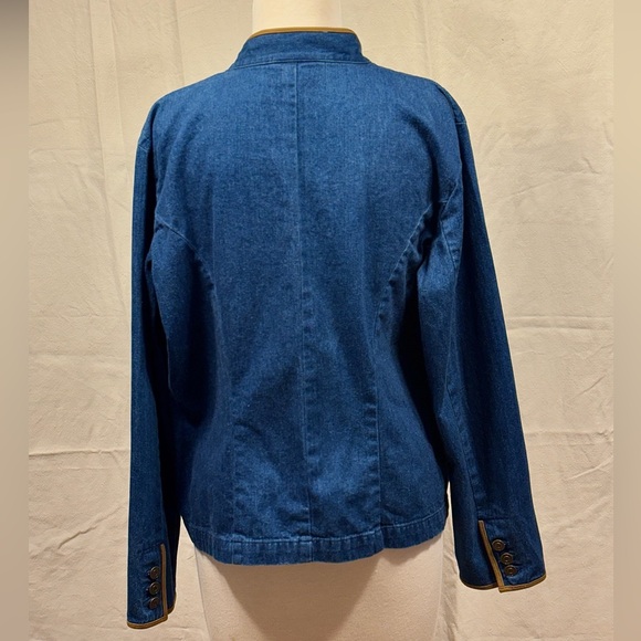 Talbots Collared Denim Jacket - Picture 3 of 6
